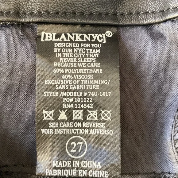 BLANK DENIM NYC whipstitch faux leather pant - Picture 8 of 11